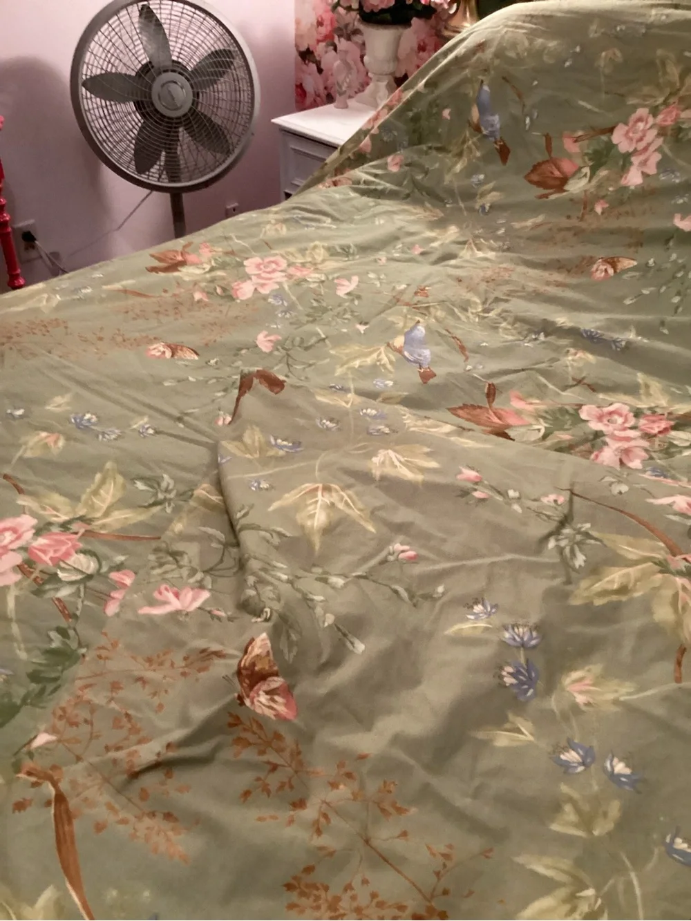 Pottery Barn Sylvie F/Q Duvet Cover & Duvet Organic Cotton Floral 87”x93”